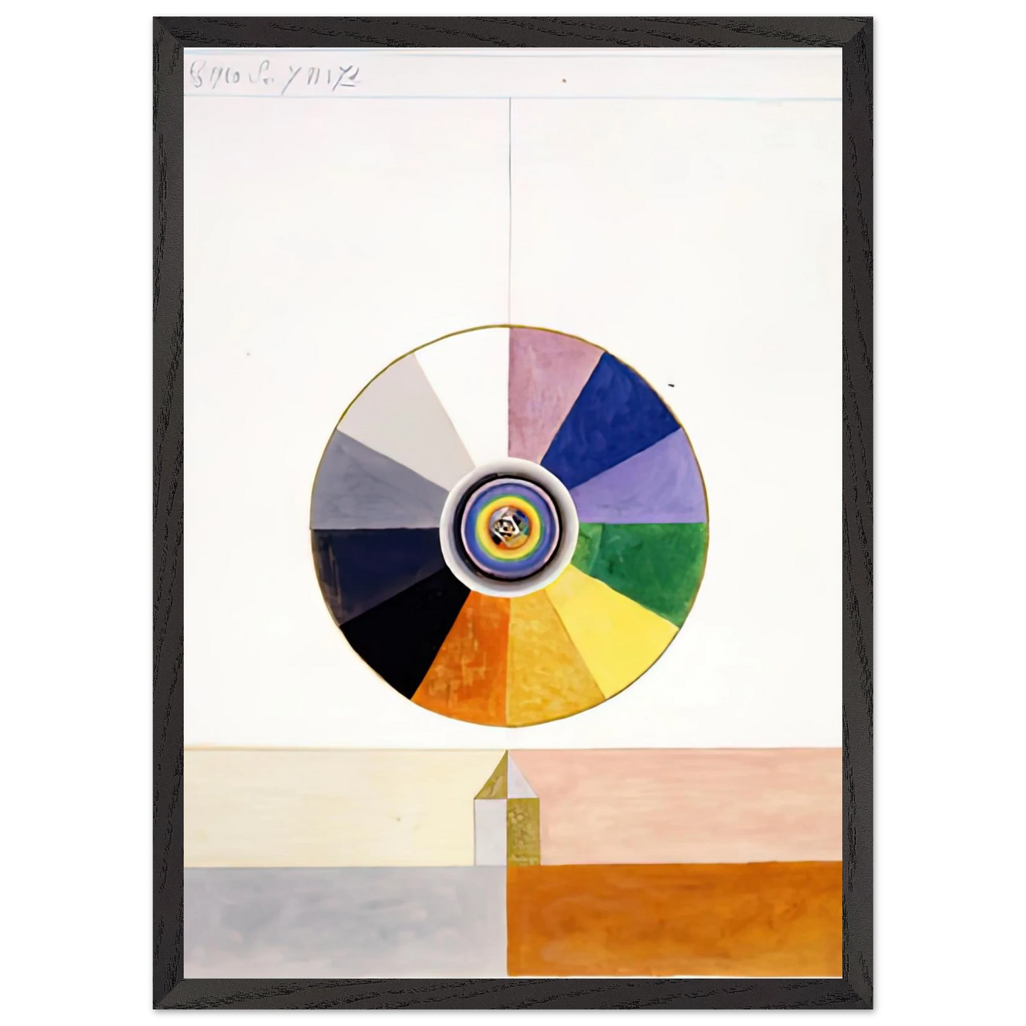 Hilma af Klint - SERIES VII NO 7D 1920 Wall art - A1 (59.4 x 84.1  cm) - Premium Wooden Framed Poster With Fine Art Paper-canvas - Wood frame