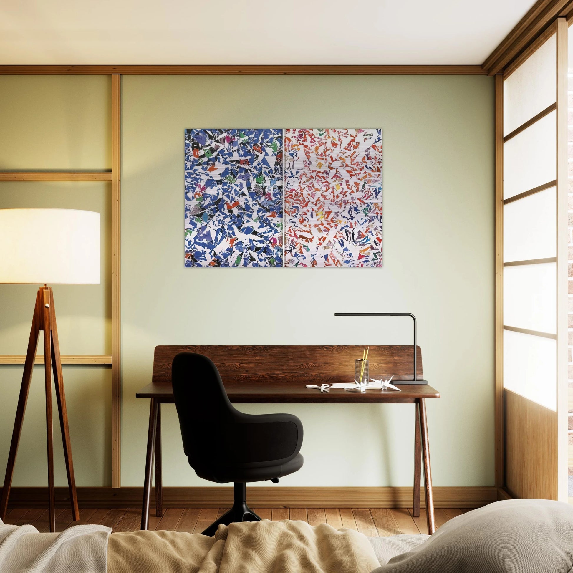 Blanc - Tachisme - Simon Hantai Brushed Aluminum Print - 70x100 cm / 28x40 inches | Simon Hantai Aluminum Print | Simon Hantai Prints