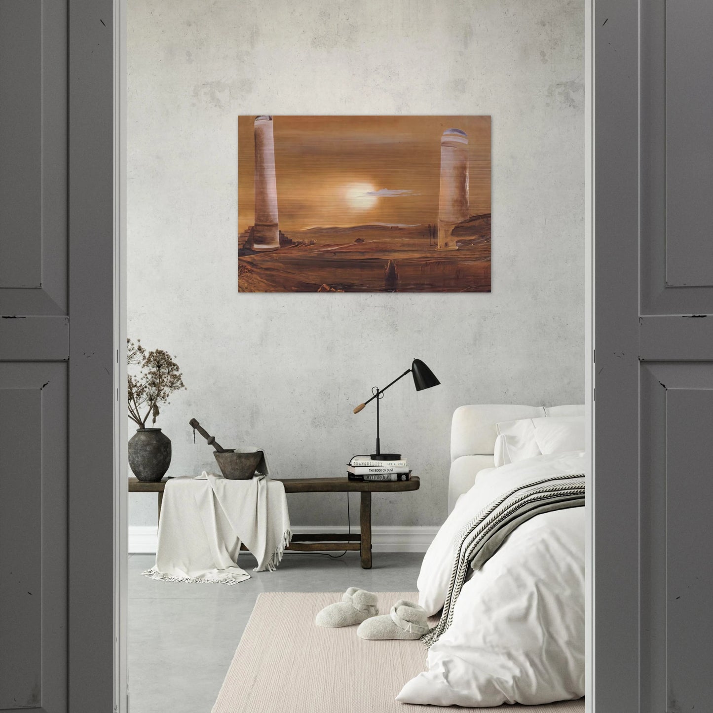 THE TOWERS - Salvador Dali Brushed Aluminum Print - 70x100 cm / 28x40 inches | Salvador Dali Aluminum Print | Salvador Dali Prints