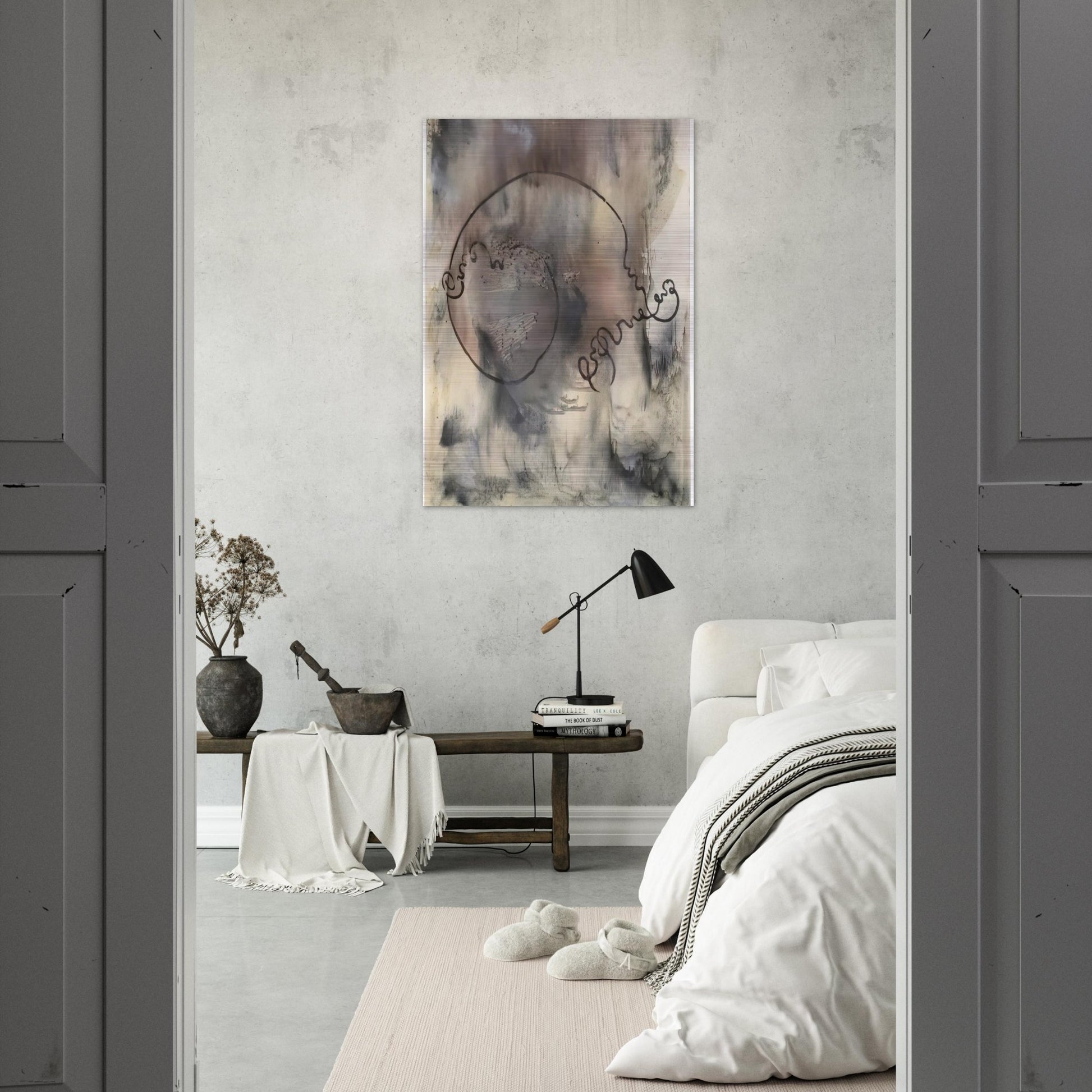 AUDATIA 1986 - Sigmar Polke Brushed Aluminum Print - 70x100 cm / 28x40 inches | Sigmar Polke Aluminum Print | Sigmar Polke Prints