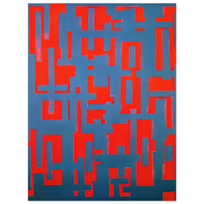 Ad Reinhardt - Untitled Red and Gray - 1950  75x100 cm / 30x40inches Fine Art Poster