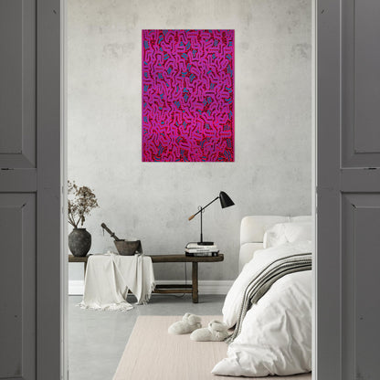 UNTITLED 1984 - Keith Haring Brushed Aluminum Print - 70x100 cm / 28x40 inches | Keith Haring Aluminum Print | Keith Haring Prints