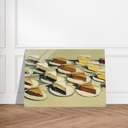 Pies, Pies, Pies - 1961 - Wayne Thiebaud Acrylic Print - 70x100 cm / 28x40″ inches