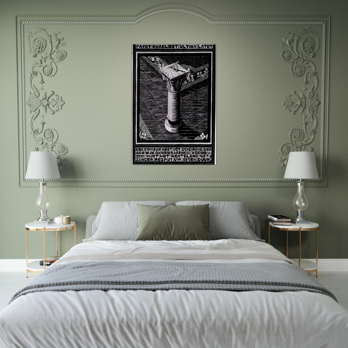 EMBLEMATA SUNDIAL - MC Escher Brushed Aluminum Print - 70x100 cm / 28x40 inches | MC Escher Aluminum Print | MC Escher Prints