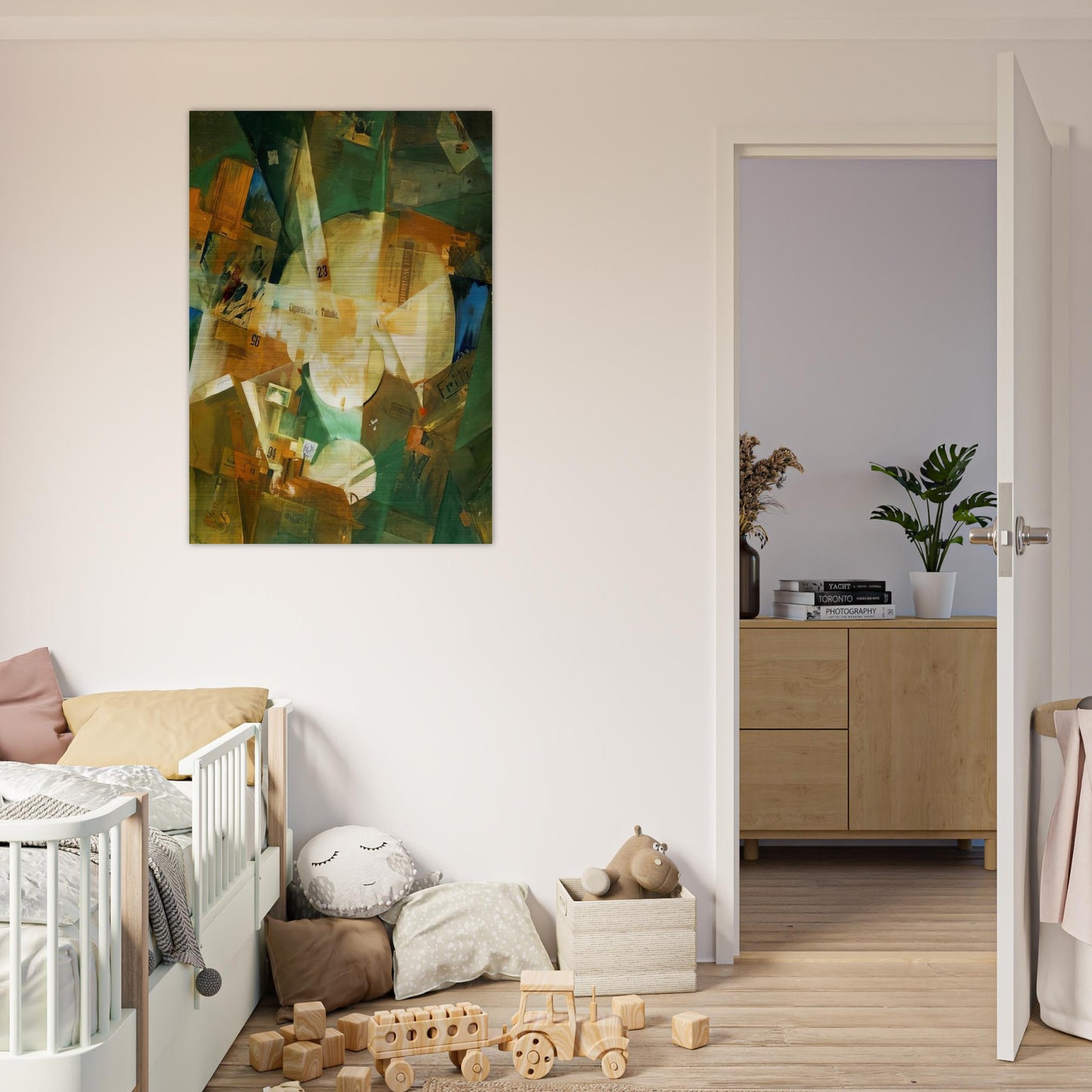 PICTURE WITH LIGHT CENTER 1919 - Kurt Schwitters Brushed Aluminum Print - 70x100 cm / 28x40 inches | Kurt Schwitters Aluminum Print | Kurt Schwitters Prints