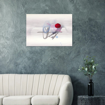 UNTITLED RED BLACK PINK AND BLUE - Luis Feito Brushed Aluminum Print - 70x100 cm / 28x40 inches | Luis Feito Aluminum Print | Luis Feito Prints