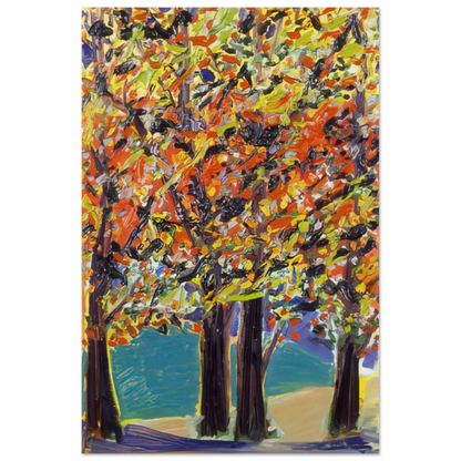 Autumn View, West Hurley, NY - 1984 - Ronnie Landfield Art Prints - 100x150 cm / 40x60″ inches | Ronnie Landfield Poster | Ronnie Landfield Prints