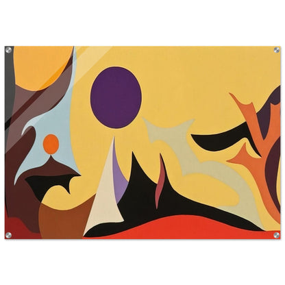 Yellow Landscape - 1953 - Karl Benjamin Acrylic Print - 70x100 cm / 28x40″ inches