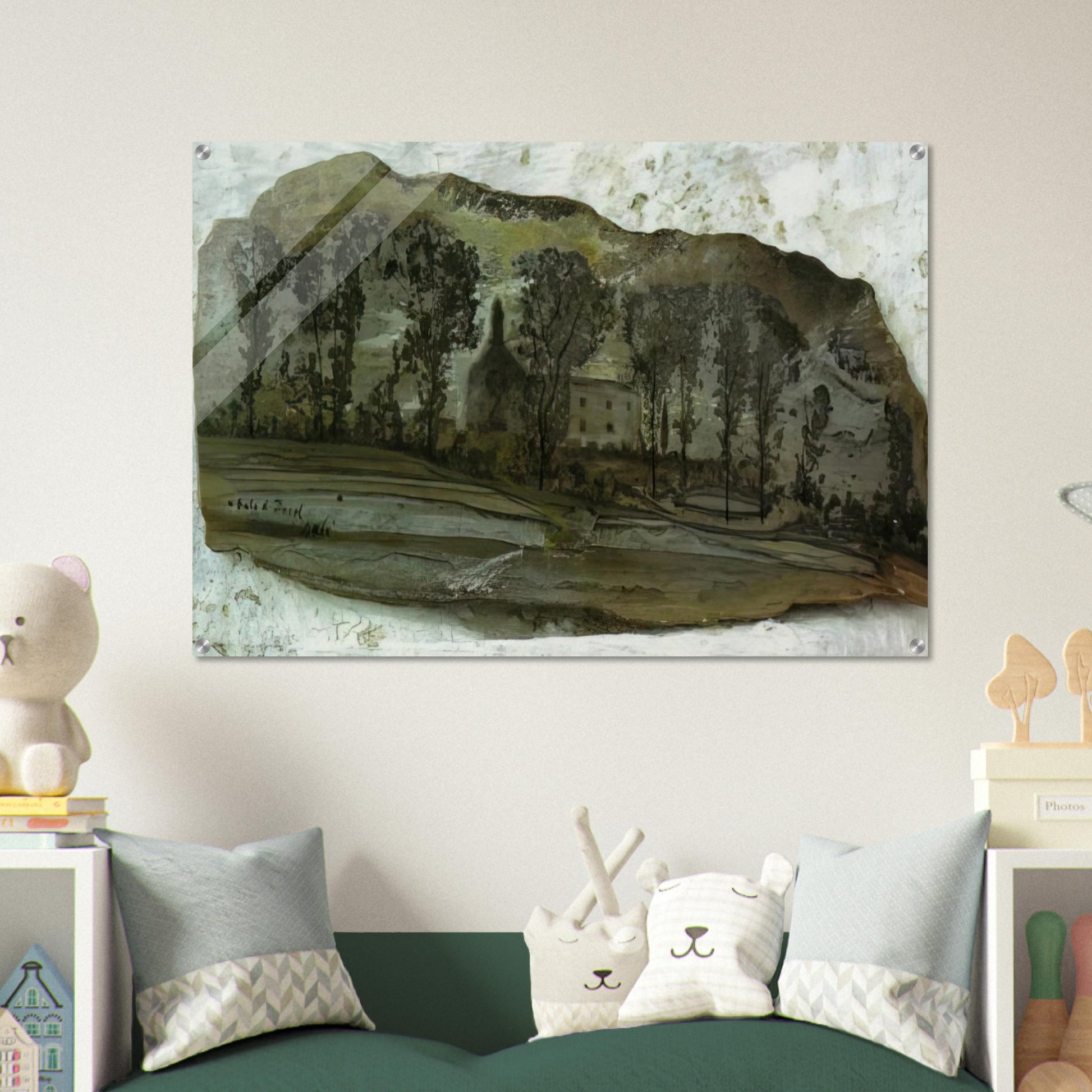 VIEW OF PUBOL - Salvador Dali Acrylic Print - 70x100 cm / 28x40″ inches