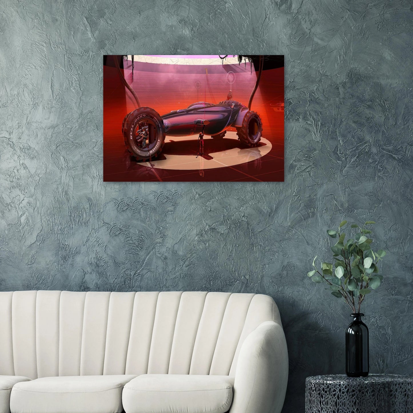 Syd Mead - Syd Mead Brushed Aluminum Print - 70x100 cm / 28x40 inches | Syd Mead Aluminum Print | Syd Mead Prints
