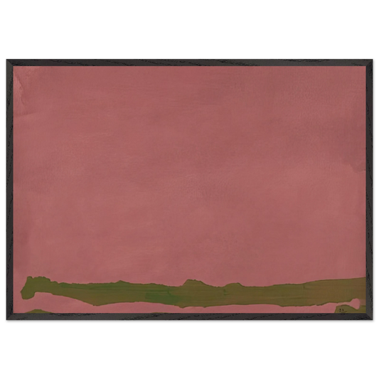 Green Likes Mauve - 1970 - Helen Frankenthaler 70x100 cm / 28x40 inches Framed Art Print – Black Wooden Frame