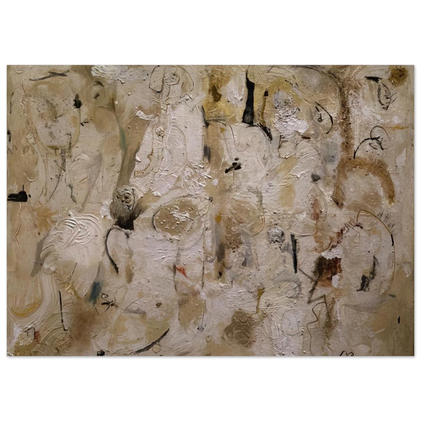 Helen Frankenthaler - Painted on 21st Street - 1951 Wall art - 70x100 cm / 28x40 inches - Premium Wooden Framed Poster With Fine Art Paper-canvas - Black frame