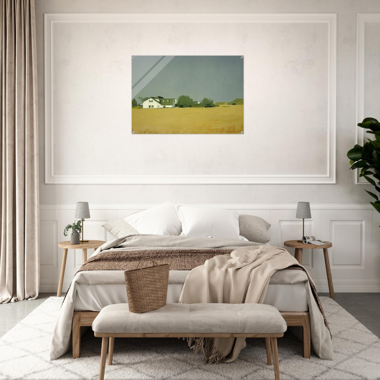 WHEAT 1960 - Fairfield Porter Acrylic Print - 70x100 cm / 28x40″ inches | Fairfield Porter Wall Art | Fairfield Porter Prints