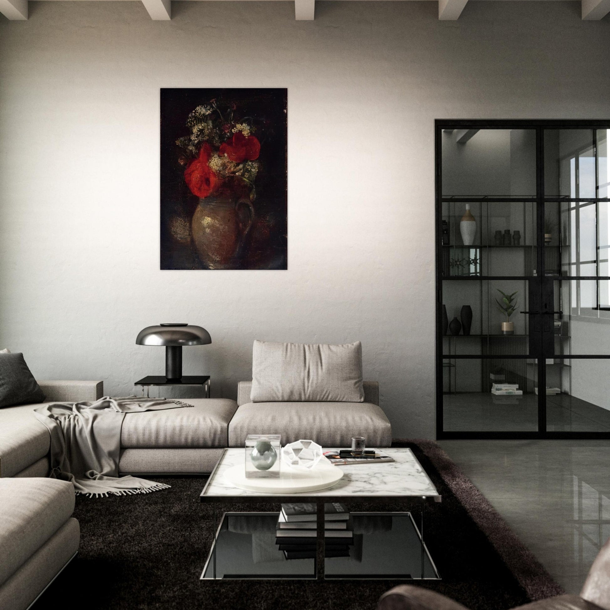 BOUQUET - Odilon Redon Brushed Aluminum Print - 70x100 cm / 28x40 inches | Odilon Redon Aluminum Print | Odilon Redon Prints