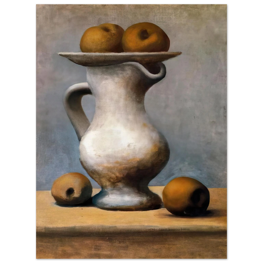 Pablo Picasso - Still life with pitcher and apples  75x100 cm / 30x40inches Fine Art Poster