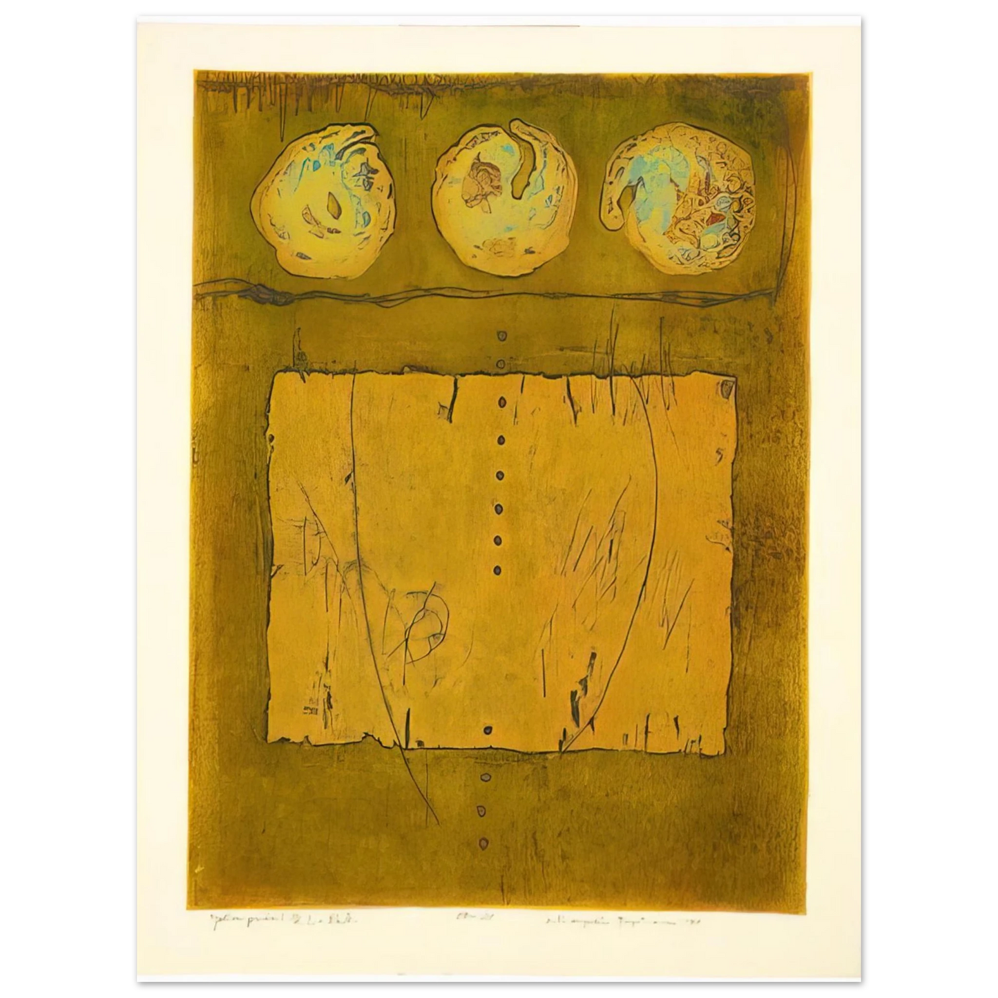 Hiroyuki Tajima - Yellow Print - 1970  75x100 cm / 30x40inches Fine Art Poster