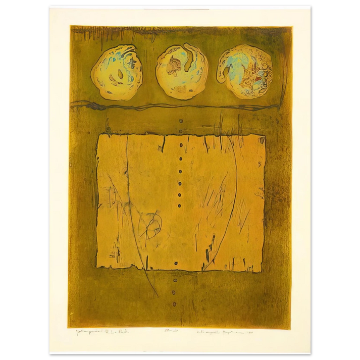 Hiroyuki Tajima - Yellow Print - 1970  75x100 cm / 30x40inches Fine Art Poster