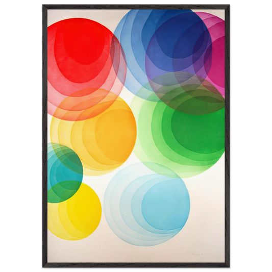 Untitled - Op Art - Piero Dorazio 70x100 cm / 28x40 inches Framed Art Print – Black Wooden Frame