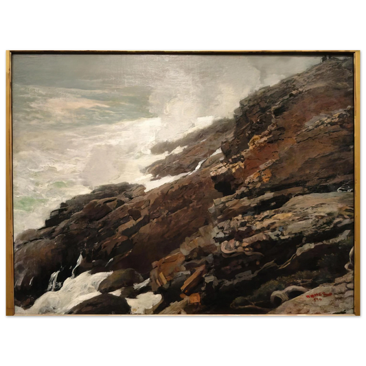 Winslow Homer - HIGH CLIFF COAST OF MAINE  75x100 cm / 30x40inches Fine Art Poster