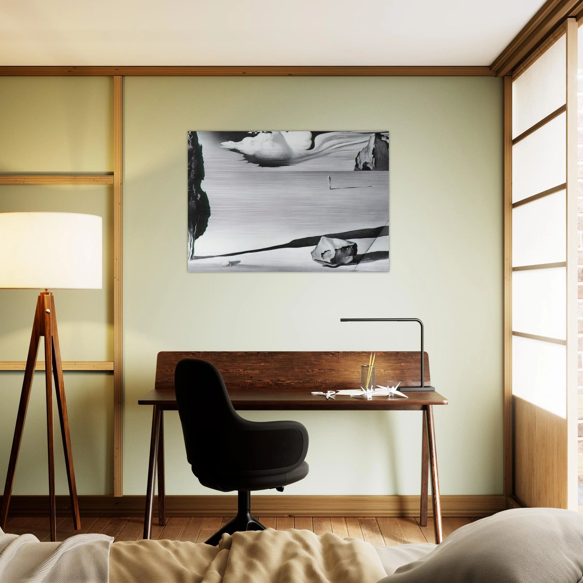 DESIGN FOR THE SET OF THE FILM SPELLBOUND - Salvador Dali Brushed Aluminum Print - 70x100 cm / 28x40 inches | Salvador Dali Aluminum Print | Salvador Dali Prints