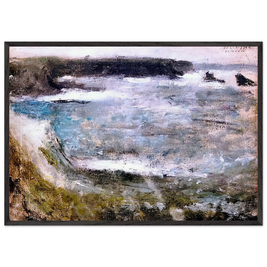 BELLE ISLE TEMPETE 1896 - Henri Matisse 70x100 cm / 28x40 inches Framed Art Print – Black Wooden Frame