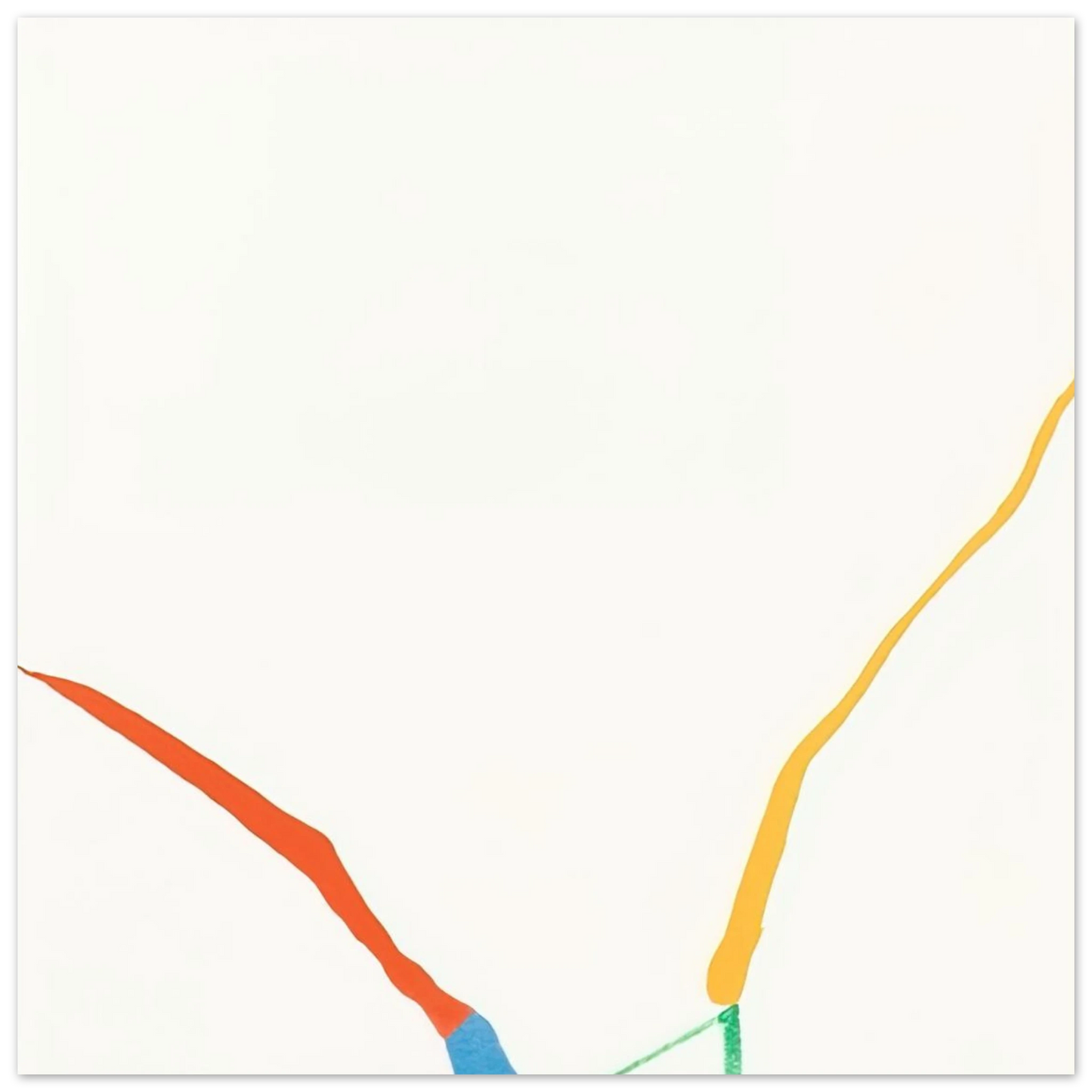 Helen Frankenthaler - What Red Lines Can Do - 1970 Wall art - 27x35 cm / 11x14 inches - Premium Wooden Framed Poster With Fine Art Paper-canvas - Wood frame