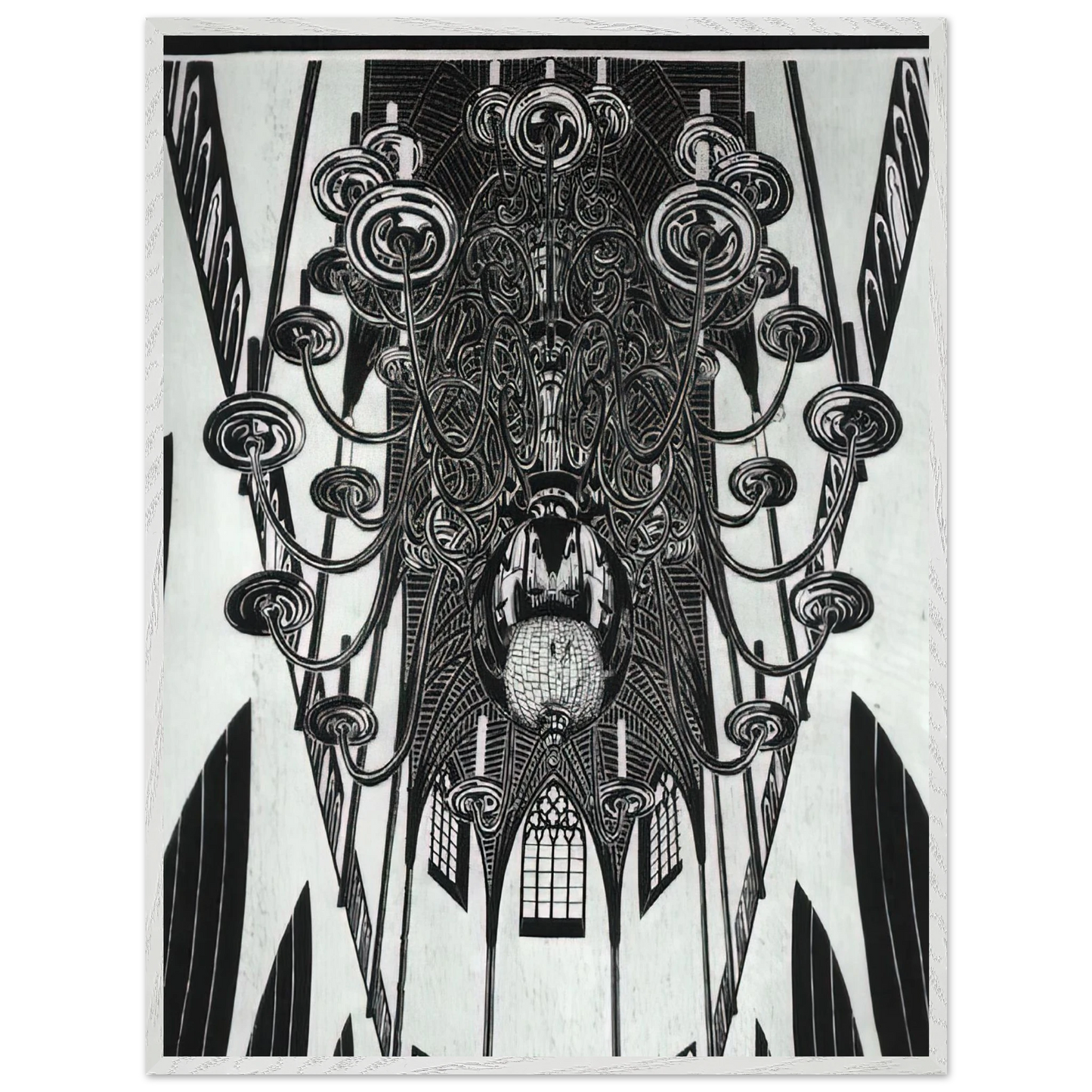 MC Escher - ESCHER (2) Wall Art - 21x29.7 cm / 8x12" - Premium Wooden Framed Poster With Fine Art Paper - Black frame