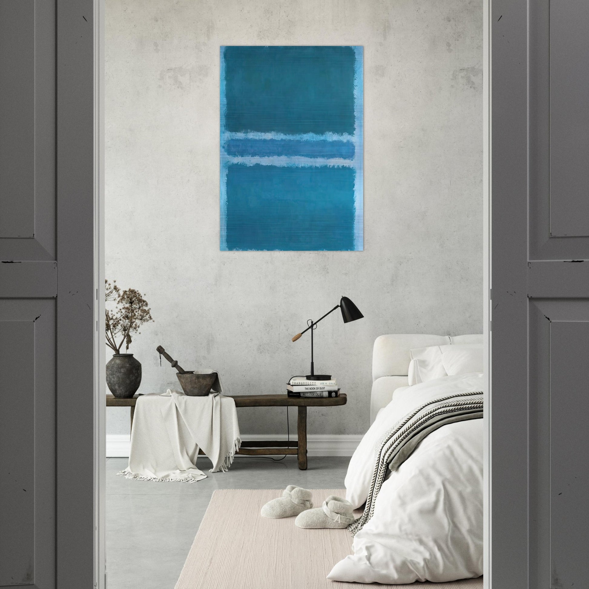 Untitled Blue Divided by Blue - 1966 - Mark Rothko Brushed Aluminum Print - 70x100 cm / 28x40 inches | Mark Rothko Aluminum Print | Mark Rothko Prints