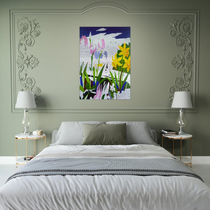 Do It Yourself  Flowers  - Andy Warhol Brushed Aluminum Print - 70x100 cm / 28x40 inches | Andy Warhol Aluminum Print | Andy Warhol Prints