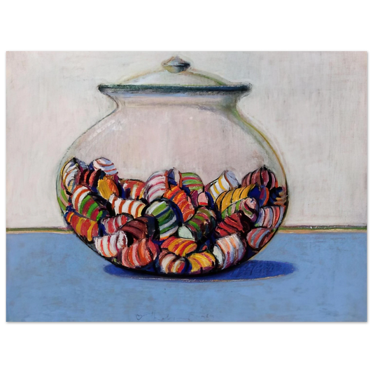 Wayne Thiebaud - Glassed Candy - 1969 Wall Art - 21x29.7 cm / 8x12" - Fine Art Poster - -