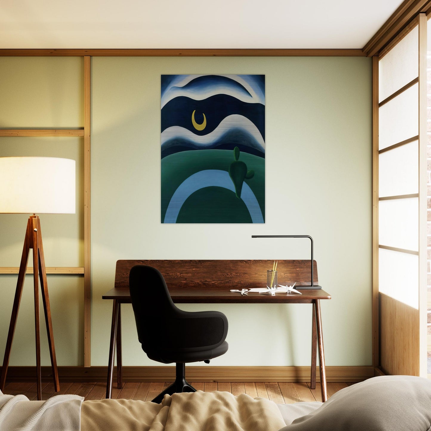 The Moon - Tarsila do Amaral Brushed Aluminum Print - 70x100 cm / 28x40 inches | Tarsila do Amaral Aluminum Print | Tarsila do Amaral Prints
