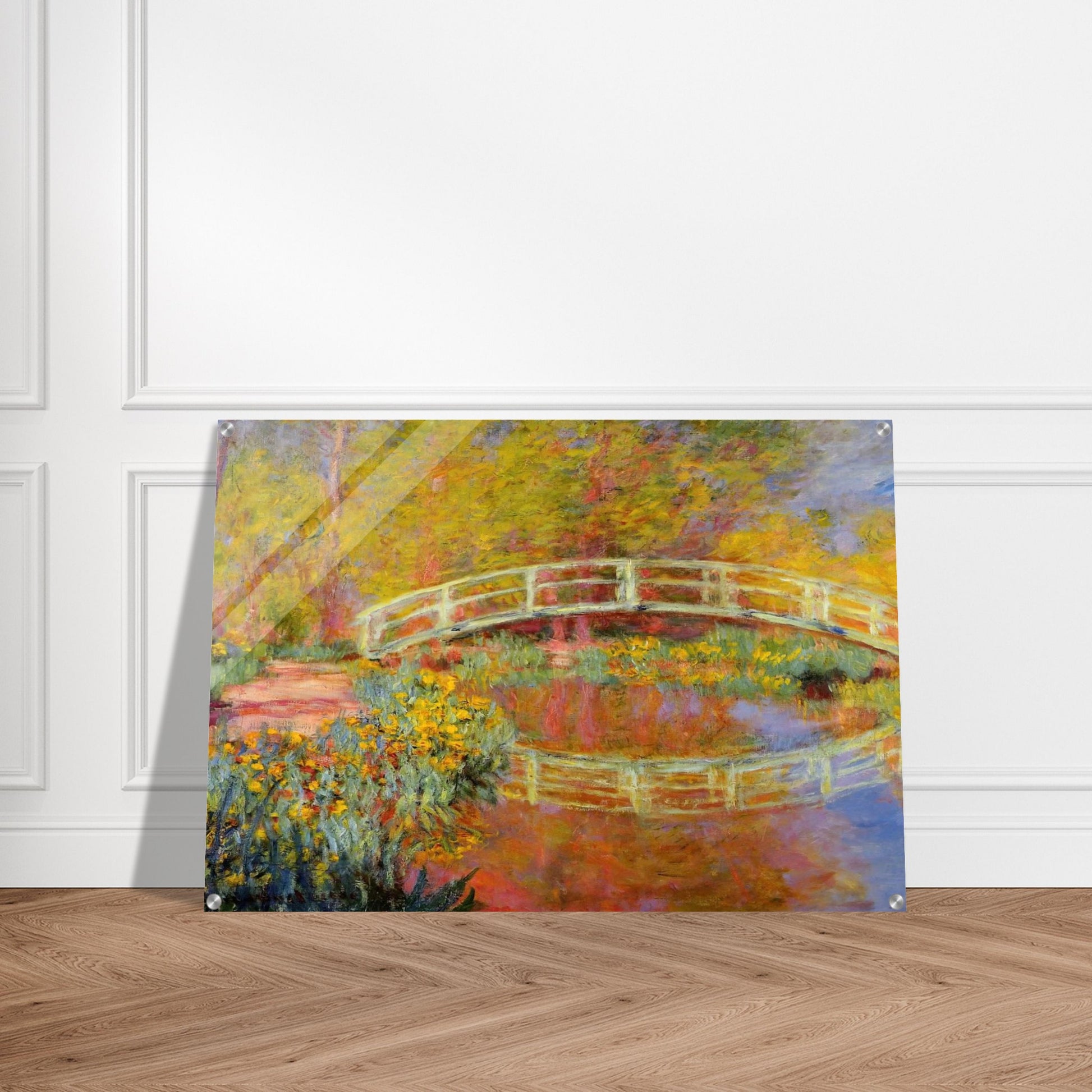The Japanese Bridge The Bridge in Monet's Garden - claude monet Acrylic Print - 70x100 cm / 28x40″ inches