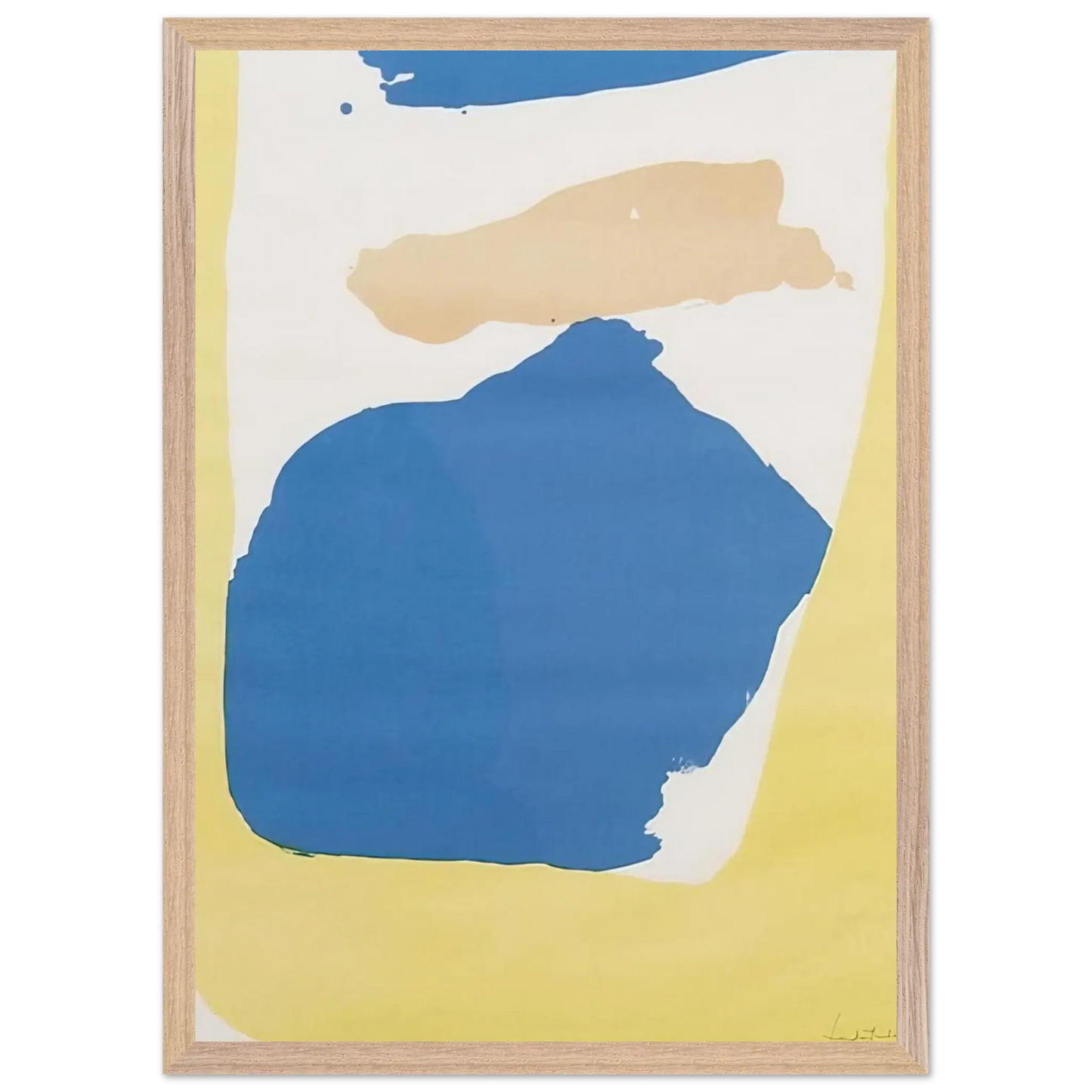 Helen Frankenthaler - Frankenthaler Preview - 1965 Wall art - 45x60 cm / 18x24 Inches - Premium Wooden Framed Poster With Fine Art Paper - White frame