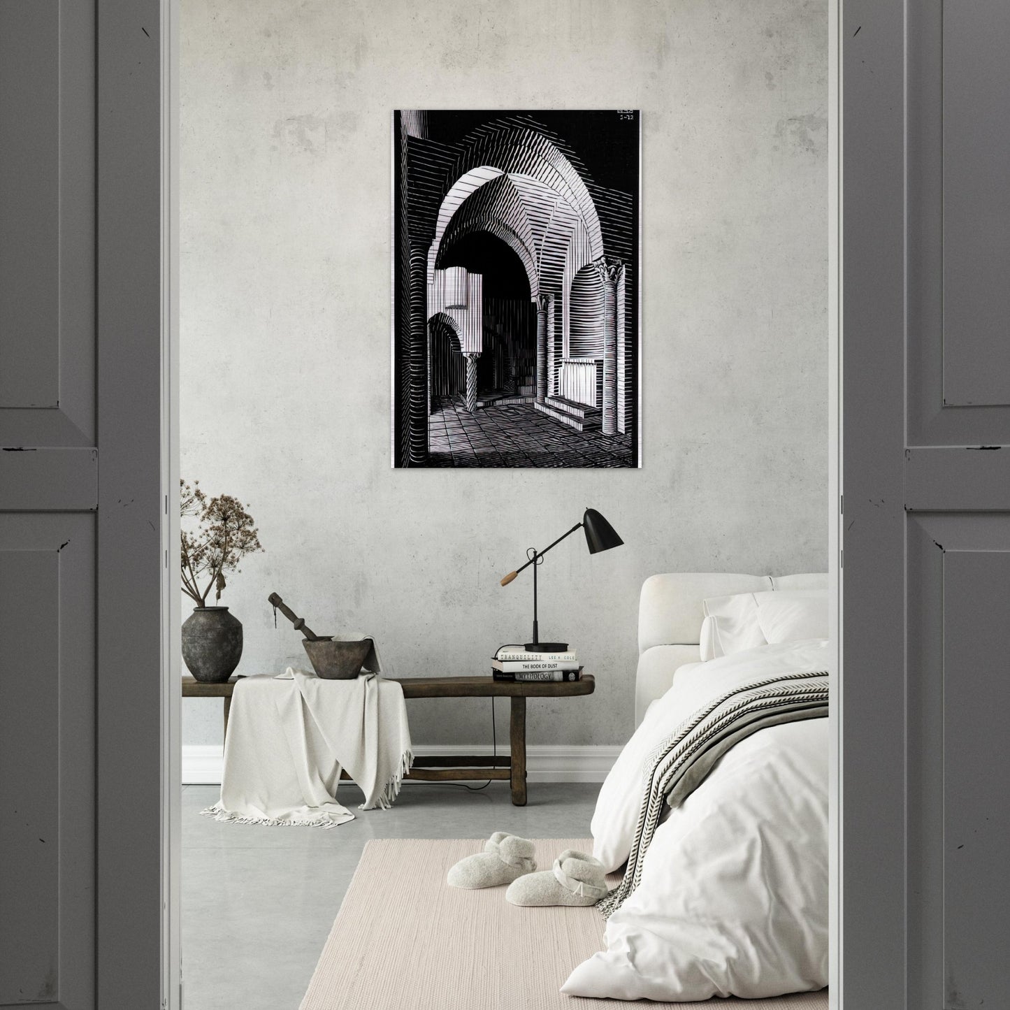 PORTA MARIA DELL OSPIDALE - MC Escher Brushed Aluminum Print - 70x100 cm / 28x40 inches | MC Escher Aluminum Print | MC Escher Prints