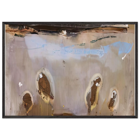 Tethys 1981- - Helen Frankenthaler 70x100 cm / 28x40 inches Framed Art Print – Black Wooden Frame