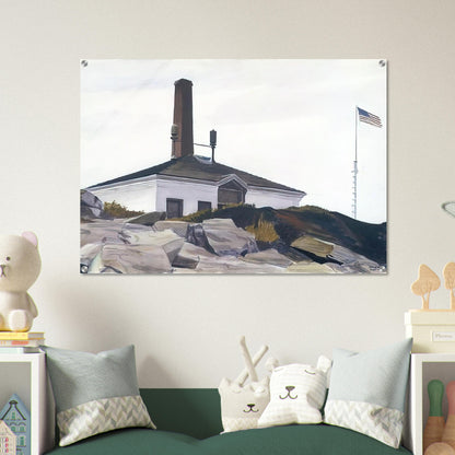 House of the Foghorn, I - Edward Hopper Acrylic Print - 70x100 cm / 28x40″ inches