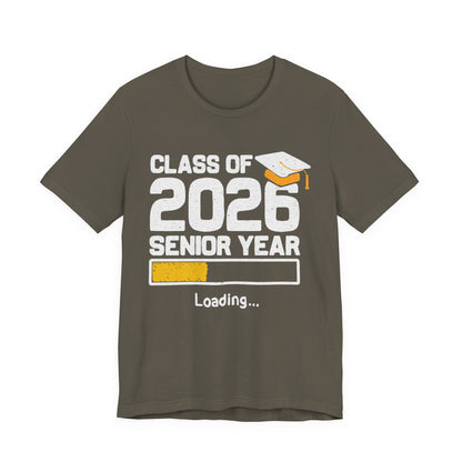 Klas van 2026 Laatstejaars T-shirt, Afstudeershirt, Unisex Afstudeergeschenk, Middelbare School Leerlingen Kleding, College Gebonden T-shirt