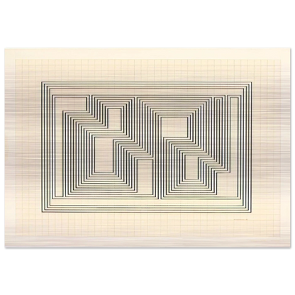 GRAPHIC TECTONIC 1941 - Josef Albers Brushed Aluminum Print - 70x100 cm / 28x40 inches | Josef Albers Aluminum Print | Josef Albers Prints