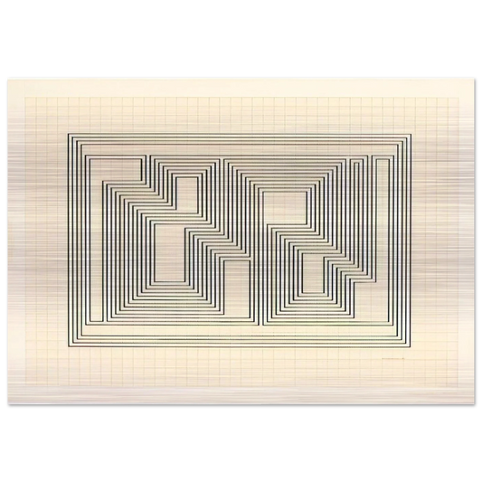 GRAPHIC TECTONIC 1941 - Josef Albers Brushed Aluminum Print - 70x100 cm / 28x40 inches | Josef Albers Aluminum Print | Josef Albers Prints