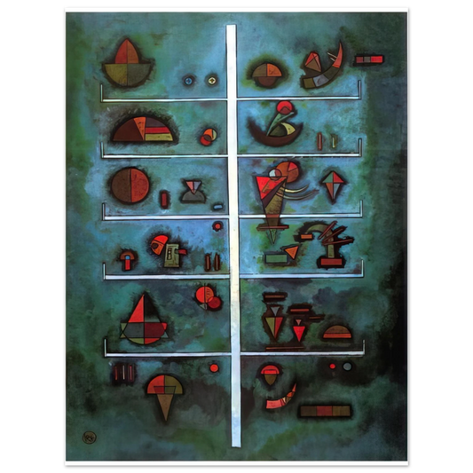 Wassily Kandinsky - STOREYS 1929  75x100 cm / 30x40inches Fine Art Poster