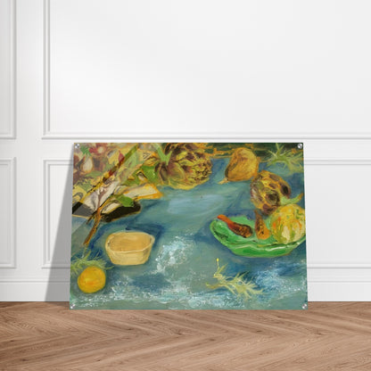 Still life with artichokes - 1956 - Le Pho Acrylic Print - 70x100 cm / 28x40″ inches