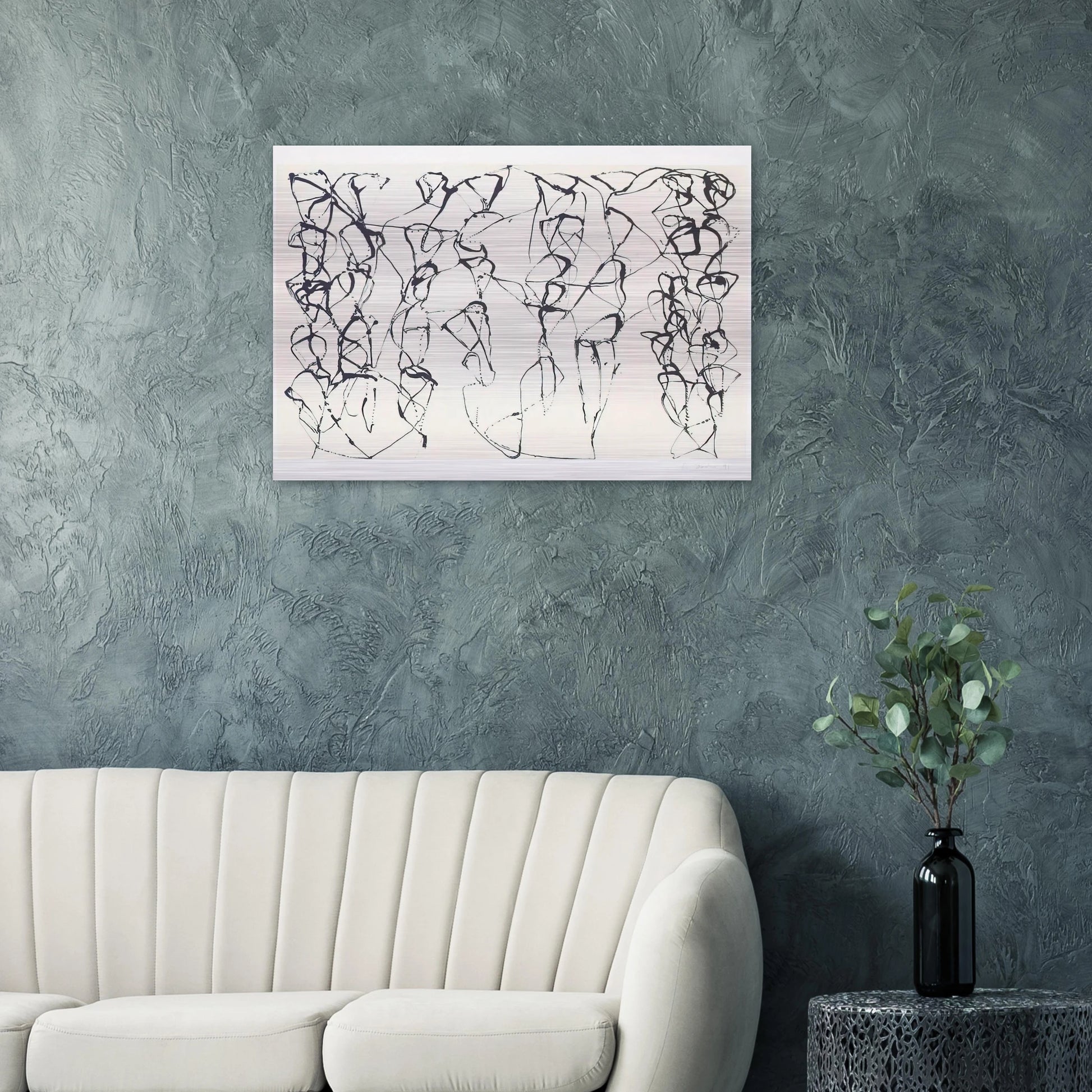 Cold Mountain Series, Zen Study 6 - 1991 - Brice Marden Brushed Aluminum Print - 70x100 cm / 28x40 inches | Brice Marden Aluminum Print | Brice Marden Prints