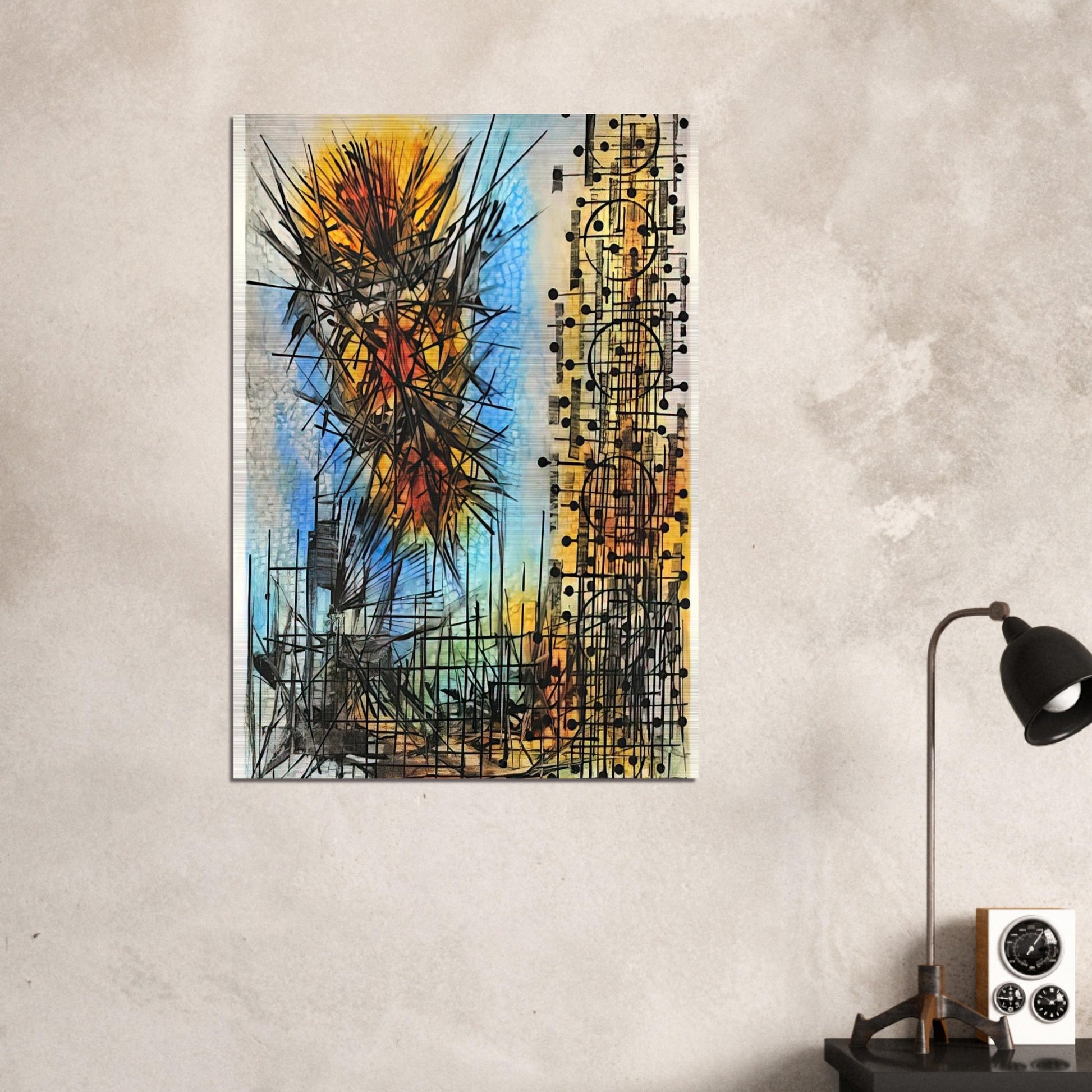 Observation VII - 1965 - Jimmy Ernst Brushed Aluminum Print - 70x100 cm / 28x40 inches | Jimmy Ernst Aluminum Print | Jimmy Ernst Prints