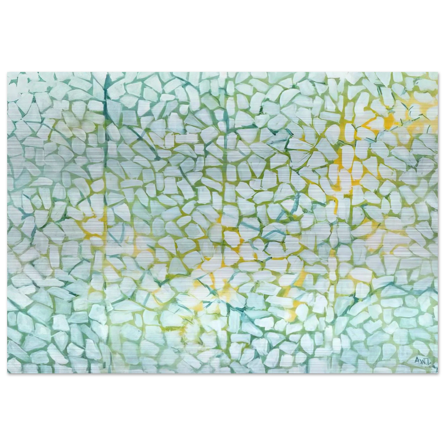 WHITE DAISIES RHAPSODY 1973 - Alma Woodsey Thomas Brushed Aluminum Print - 70x100 cm / 28x40 inches | Alma Woodsey Thomas Aluminum Print | Alma Woodsey Thomas Prints