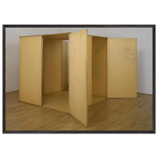 Prototype for Revolving Vane - 1968 - Charlotte Posenenske 70x100 cm / 28x40 inches Framed Art Print – Black Wooden Frame