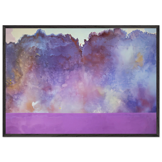 Diamond Lake - 1969 - Ronnie Landfield 70x100 cm / 28x40 inches Framed Art Print – Black Wooden Frame
