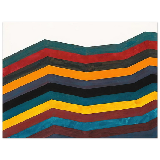 Sol LeWitt - Irregular Horizontal Bands of Equal Width Starting at Bottom  75x100 cm / 30x40inches Fine Art Poster