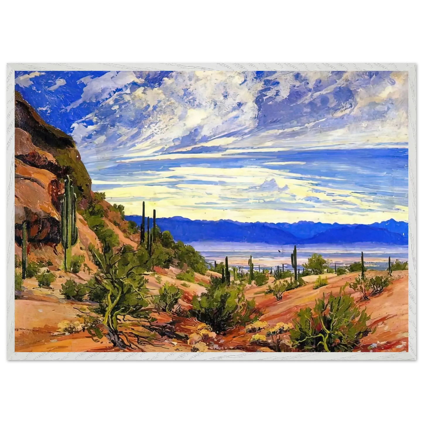 Maynard Dixon - WASHOE WICKIUP 1919 Wall art - 70x100 cm / 28x40 Inches - Premium Wooden Framed Poster With Fine Art Paper - Wood frame