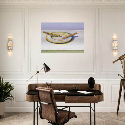 Two Candy Sticks - 2004 - Wayne Thiebaud Brushed Aluminum Print - 70x100 cm / 28x40 inches | Wayne Thiebaud Aluminum Print | Wayne Thiebaud Prints