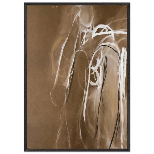 Bathers - 1963 - Brett Whiteley 70x100 cm / 28x40 inches Framed Art Print – Black Wooden Frame